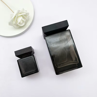 Bouteille diffuseur à roseaux en verre dépoli noir de 50 ml et 100 ml, personnalisable en gros, vide, pour huiles essentielles et arômes, avec bouchon
