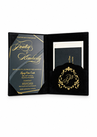 Personnalisez votre carte de mariage haut de gamme en papier folio, style européen, en velours doré, avec impression UV gaufrée effet miroir
