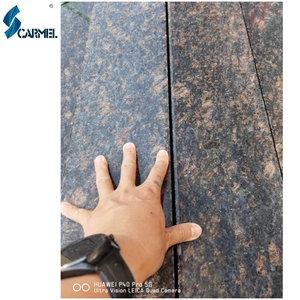 Surface flammée de pavage <span class=keywords><strong>extérieur</strong></span> bon marché Dalle de granit naturel poli brun beige Dalles de carrelage mural en pierre - Product Image 4