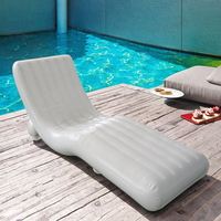 Chaise flottante gonflable bon marché, canapé-lit flottant inclinable, matelas de plage pour les aventures en plein air