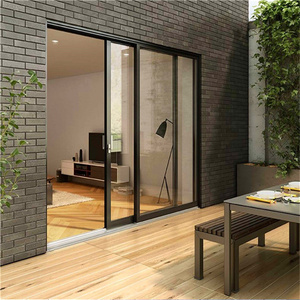 Porte coulissante écologique avec portes coulissantes en verre trempé, Double porte coulissante - Product Image 3