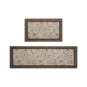 Tapis de cuisine belge en velours rectangulaire antidérapant, lavable, résistant aux taches, imperméable, en fibre de polyester, couleur unie - Product Image 3