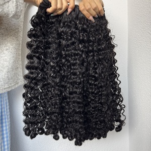 Cheveux vietnamiens bruts non traités birmans bouclés paquets de double trame vendeurs de tissage de cheveux humains de haute qualité donneur unique - Product Image 1