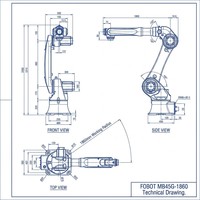 FOBOT Robot industriel polyvalent à 6 axes, solution intégrée pour la manutention et la découpe de précision, par des experts SI