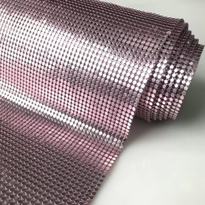 Iridescent Flexible Aluminum <b>Sequin</b> Mesh Fabric Shiny Mirror Metallic Chainmail Mesh Curtain For Wedding Backdrop Stage Dress - Product Image 3