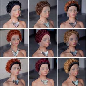 100% perruques <span class=keywords><strong>de</strong></span> <span class=keywords><strong>cheveux</strong></span> humains brésiliens Remy Full Frontal pour Pixie Cut 30 pouces <span class=keywords><strong>cheveux</strong></span> courts Y avec dentelle transparente bon prix - Product Image 6