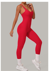Mới Chữ Thập Trở Lại Yoga Jumpsuit Nhanh Khô Thoáng Khí Sinh Thái Thân Thiện Với Môi Cộng Với Kích Thước Phòng Tập Thể Dục Tập Thể Dục Tập Thể Dục Sexy Liền Mạch Một Mảnh - Product Image 4