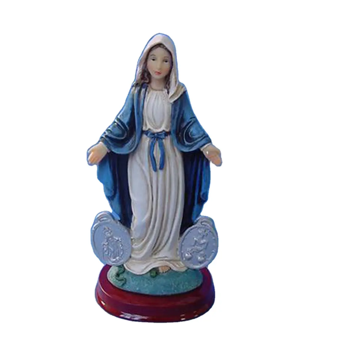 Estatua de Madonna católica religiosa de resina personalizada para decoración del hogar