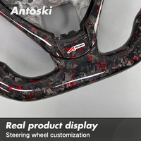 Volant de course pour Acura TLX TSX MDX YD2 YD3, cuir rouge personnalisé, fibre de carbone forgée avec écran LED intelligent