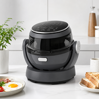 Nouvel Arrivage Friteuse à Air Rotative 6L 1700W avec Contrôle Tactile, 6 Fonctions en 1, Cuve Antiadhésive, Prise VDE, Friteuse à Air Rotative Domestique