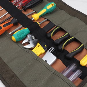 Roll Kit canvas portable multi-functional maintenance electrician bag thickened hardware tool bag storage bag