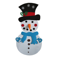 Écharpe interchangeable écologique, 5 pièces, en feutre, bonhomme de neige de noël et décoration d'arbre de noël, pour maison, cadeau de noël pour enfants