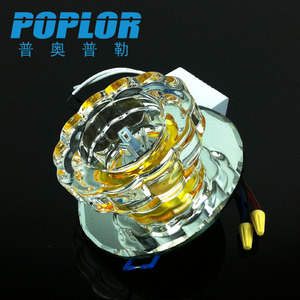 Poplor <b>Led</b> Crystal Downlight 3W Rgb Color Changing Reccessed Ceiling <b>Light</b> For Home <b>Bar</b> Corridor - Product Image 2