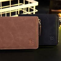 Dompet Pria Pendek Merek BABORRY Baru Dompet Pria Kulit PU Dompet Tempat Kartu Dompet Ritsleting Pria Fashion Tas Koin Pria