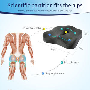 Cojín ortopédico <span class=keywords><strong>de</strong></span> espuma viscoelástica, disco degenerativo <span class=keywords><strong>de</strong></span> coxis, alivio <span class=keywords><strong>de</strong></span> la próstata, <span class=keywords><strong>dolor</strong></span> <span class=keywords><strong>de</strong></span> cadera <span class=keywords><strong>y</strong></span> <span class=keywords><strong>espalda</strong></span> <span class=keywords><strong>baja</strong></span>, almohadas lumbares, cojines <span class=keywords><strong>de</strong></span> asiento - Product Image 4