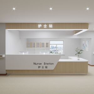 Furnitur Resepsionis Rumah Sakit Modern yang Tahan Lama dengan Desain Khusus, untuk Klinik Medis dan Meja Perawat, dengan Konstruksi Baja - Product Image 4