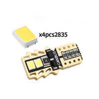 Bombillas LED A80 194 168 T10 Canbus para Coche, Luz de Señalización de 12V 5W5, Lámpara Interior de Coche, Luces de Posición Laterales Blancas 6500K 2835 4SMD