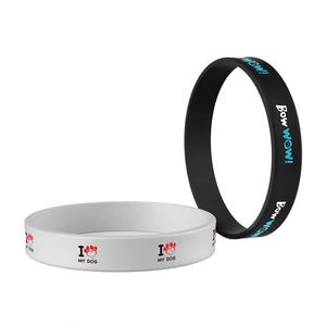 Pulseras de Silicona Impresas con Serigrafía, Resistentes al Agua, Diseño Personalizado, para Promoción de Eventos Deportivos, con Color Personalizado - Product Image 1