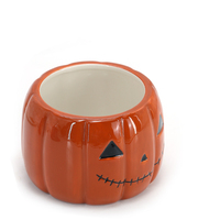 Service de table personnalisé en dolomite pour Halloween – Assiettes et bols en céramique motif citrouille et fantôme, peints à la main, mignons