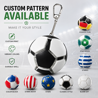 Porte-clés LED lumineux en plastique, motif football, fournisseur de la province du Zhejiang, pour événements, à partir de 14 ans, drapeau national personnalisé