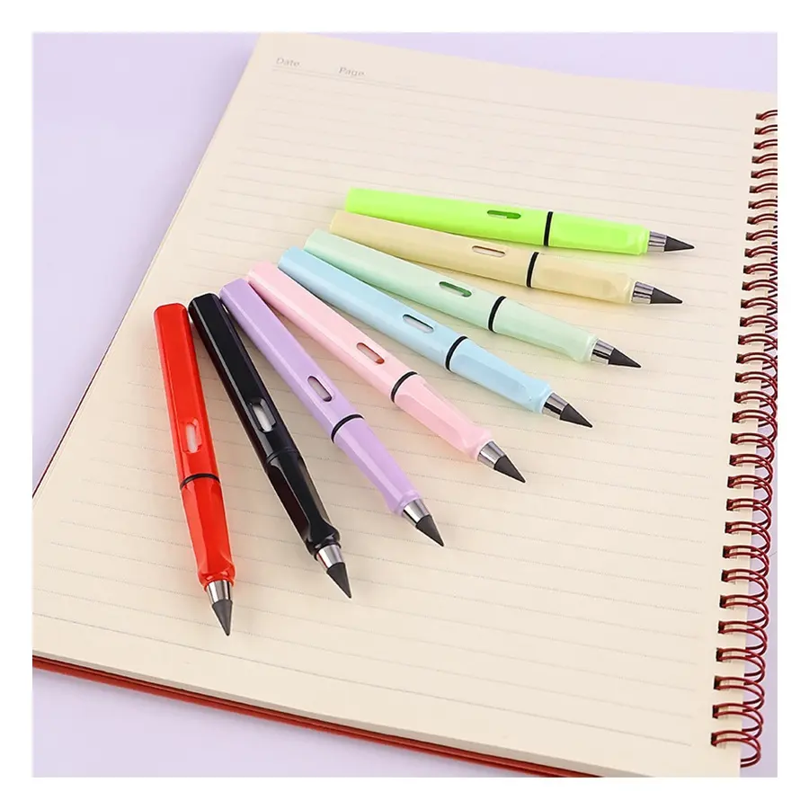 New Trending High quality Reusable Writing Pencil Kawaii Eternal Pencils Cartoon Infinite Pencil with Eraser