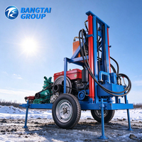 Machine de forage de puits d'eau mobile, équipement hydraulique diesel pour l'approvisionnement en eau domestique, le développement des eaux souterraines et la construction