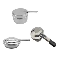 Réchaud de buffet en acier inoxydable avec support de combustible, dispositif d'allumage, pour traiteur, dortoir et extérieur, compatible alcool