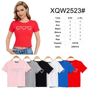 Comodo7 Camiseta de manga corta regular transpirable de algodón liso para mujer, estilo bonito, estampado personalizado, bordado con estampado Floral/Animal - Product Image 6