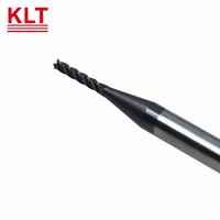 Fraise à micro-ondes à 4 dents en carbure monobloc KLT, outil de fraisage CNC à rainure profonde pour dispositifs médicaux HRC55