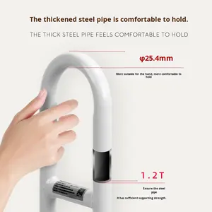 Barre d'appui antidérapante moderne pour baignoire, revêtement en poudre, capacité de charge de 250 lb, pour les personnes âgées et les femmes enceintes, pour prendre un bain en toute sécurité - Product Image 4