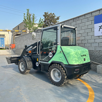 Cinese nuovo caricatore elettrico 1.2ton 1200kg alimentato a batteria elettrico multifunzione piccolo caricatore con cabina