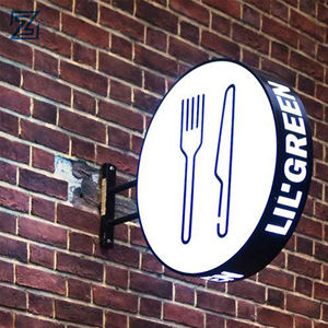 Vente en gros de panneaux lumineux publicitaires LED en acrylique de forme ronde, personnalisés, bon marché et de haute qualité - Product Image 5