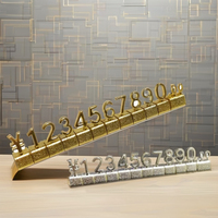 Petite étiquette de prix en métal doré de luxe en gros pour l'affichage de bijoux artisanaux Cube Blocks $ Euro Pound Signes avec un excellent rapport qualité-prix