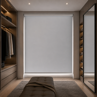 Stores à enroulement élégants et personnalisables en tissu, couleur sur mesure, sans cordon, à ressort, filtrant la lumière et anti-éblouissement pour salon