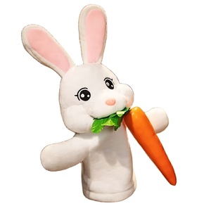 Wholesale Plush Cartoon Animal <strong>Rabbit</strong> Hand <strong>Puppet</strong> Cute <strong>Rabbit</strong> with Active Mouth Toy Kindergarten Parent-child Interactive Props - Product Image 1