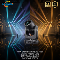 Projecteur de scène à faisceau mobile 380W Sharp Beam, DMX sans fil, pour DJ, discothèque, mariage, boîte de nuit, éclairage de scène professionnel