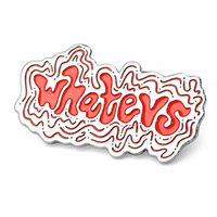 Broches et badges en émail souple personnalisés, lettres vertes, pour vêtements et vestes, en métal, qui brillent dans le noir, vente en gros