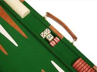 Vintage Premium Backgammon Spielset Klassisches traditionelles Ledertasche Aktentasche Stil Leder Faltbares Backgammon Spiel
