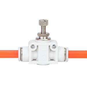 Qingze Pneumatic Throttle Valve 4 6 8 10 12mm <b>Quick</b> <b>Connector</b> Plastic Speed Control Valve For Air Hose LSA Pipeline - Product Image 1