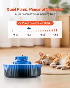 Bebedero de Cerámica para Perros y Gatos, Diseño de Cupcake, 2.1L/71oz, con Bomba Ultrasilenciosa, Ligero, 2.8kg, para Uso en Interiores - Product Image 6