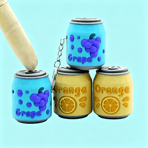 Mini porte-clés anti-stress en forme de canette de soda de dessin animé 4*5*5cm, breloque de sac portable, accessoire de décompression pour les doigts - Product Image 5