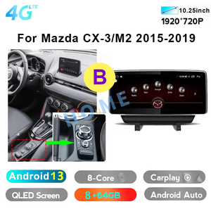 เครื่องเล่นมัลติมีเดียในรถยนต์ระบบแอนดรอยด์ 13 ขนาด 10.25 นิ้ว พร้อมระบบนำทาง GPS <span class=keywords><strong>ส</strong></span>ำหรับรถยนต์<span class=keywords><strong>มา</strong></span><span class=keywords><strong>ส</strong></span><span class=keywords><strong>ด้า</strong></span> 2 / <span class=keywords><strong>CX3</strong></span> รองรับระบบ<span class=keywords><strong>ส</strong></span>เตอริโอ CarPlay WiFi 4G BT หน้าจอ<span class=keywords><strong>ส</strong></span>ัมผั<span class=keywords><strong>ส</strong></span> - Product Image 3