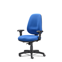 Chaise de bureau moderne en nylon avec dossier en tissu, assise en mousse moulée, base pivotante, plusieurs couleurs, chaise d'ordinateur pour invité ou manager