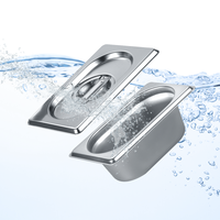 Conteneurs alimentaires empilables robustes en acier inoxydable GN 1/1 pour restaurants commerciaux