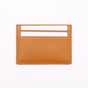 Kunden spezifischer ultra dünner Wildleder-Karten halter für Frauen Einteiliger Multi-Kreditkarten-gewebter Halter Echtes Leder zubehör - Product Image 2