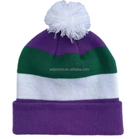 Gorro con pompón de punto personalizado con logotipo bordado gorro deportivo de invierno