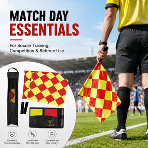 Cartellini Rossi e Gialli per Arbitri di Calcio e Bandierine per Guardalinee per Allenamenti e Partite - Product Image 5