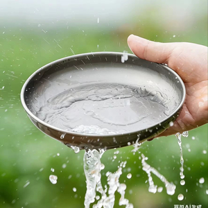 Vaisselle en titane pur écologique de qualité supérieure, capacité 450 ml, légère, portable, finition sablée gris argent, logo personnalisable - Product Image 2