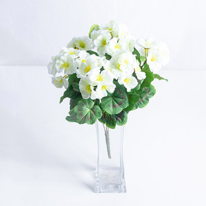 Uv kháng thực tế trang trí nội thất Lụa Nhân Tạo Geranium Flower Bush Begonia Rose trong nhà và ngoài trời bó hoa - Product Image 3