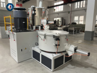 Mélangeur à ruban automatique industriel haute vitesse en acier inoxydable avec chauffage pour granulés plastiques et poudre de composant PVC, capacité 1000 kg